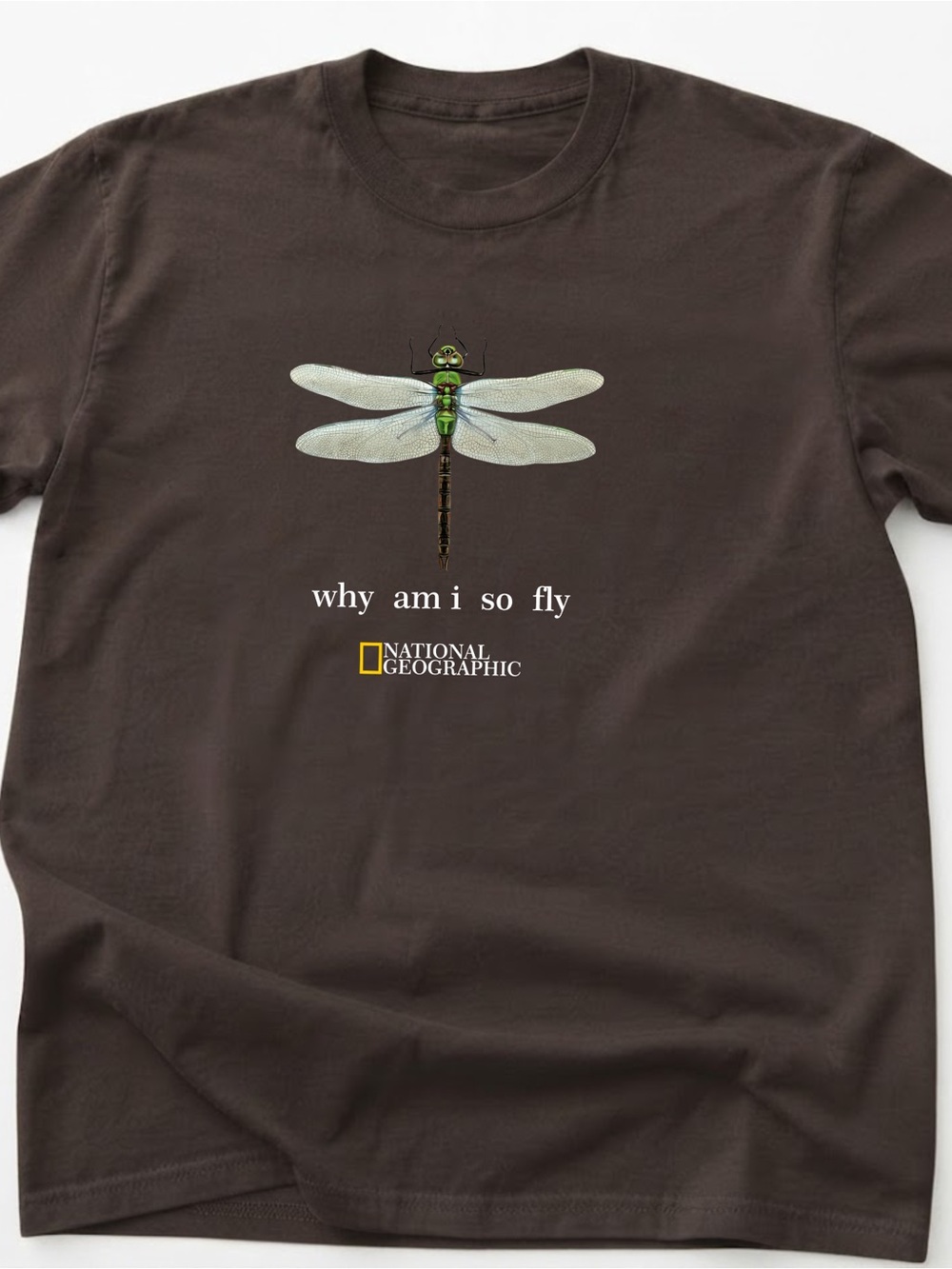 Brown Dragonfly Graphic Print Gildan T-shirt Casual Apparel